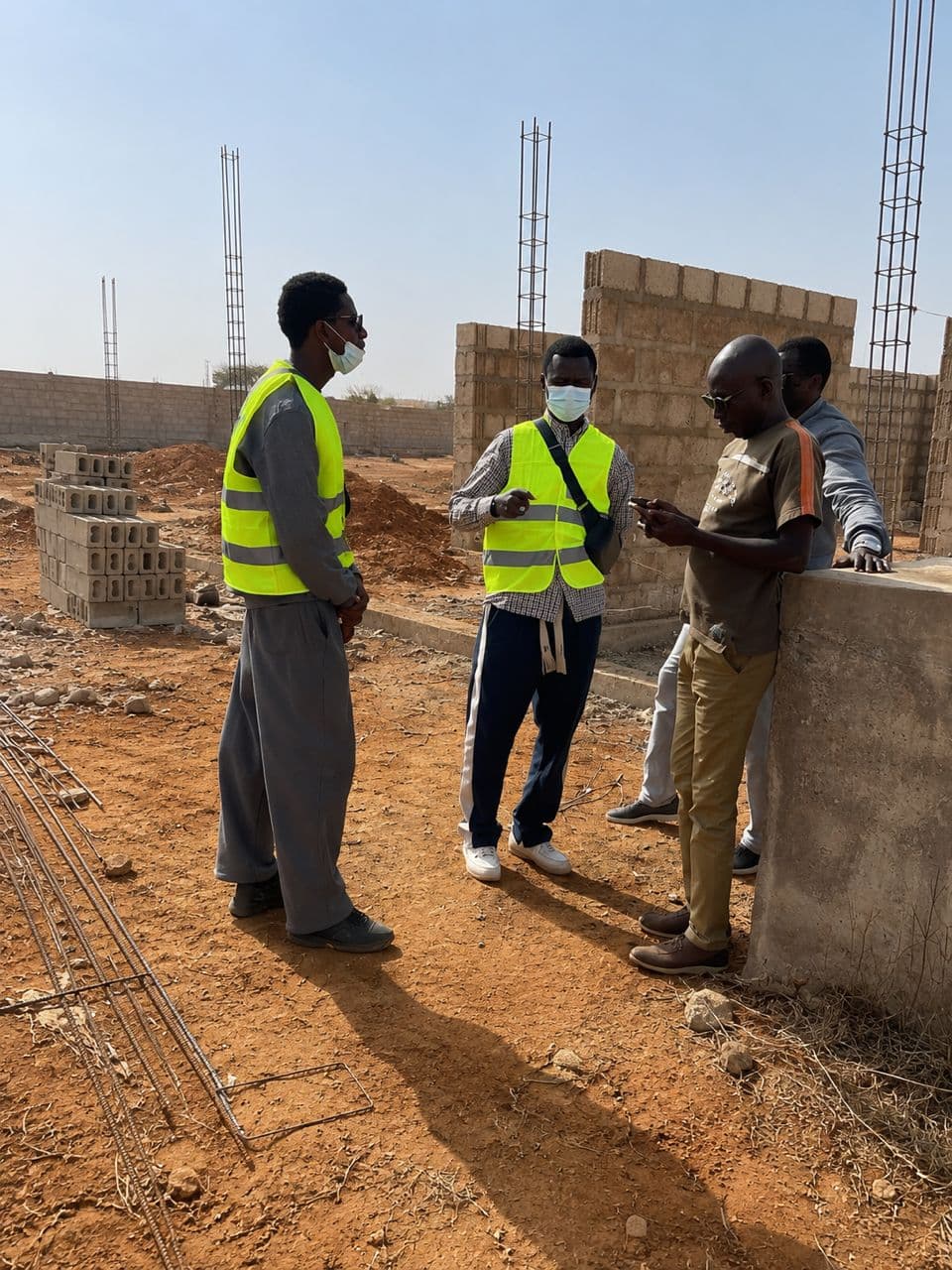 Ouvriers BTP sur chantier